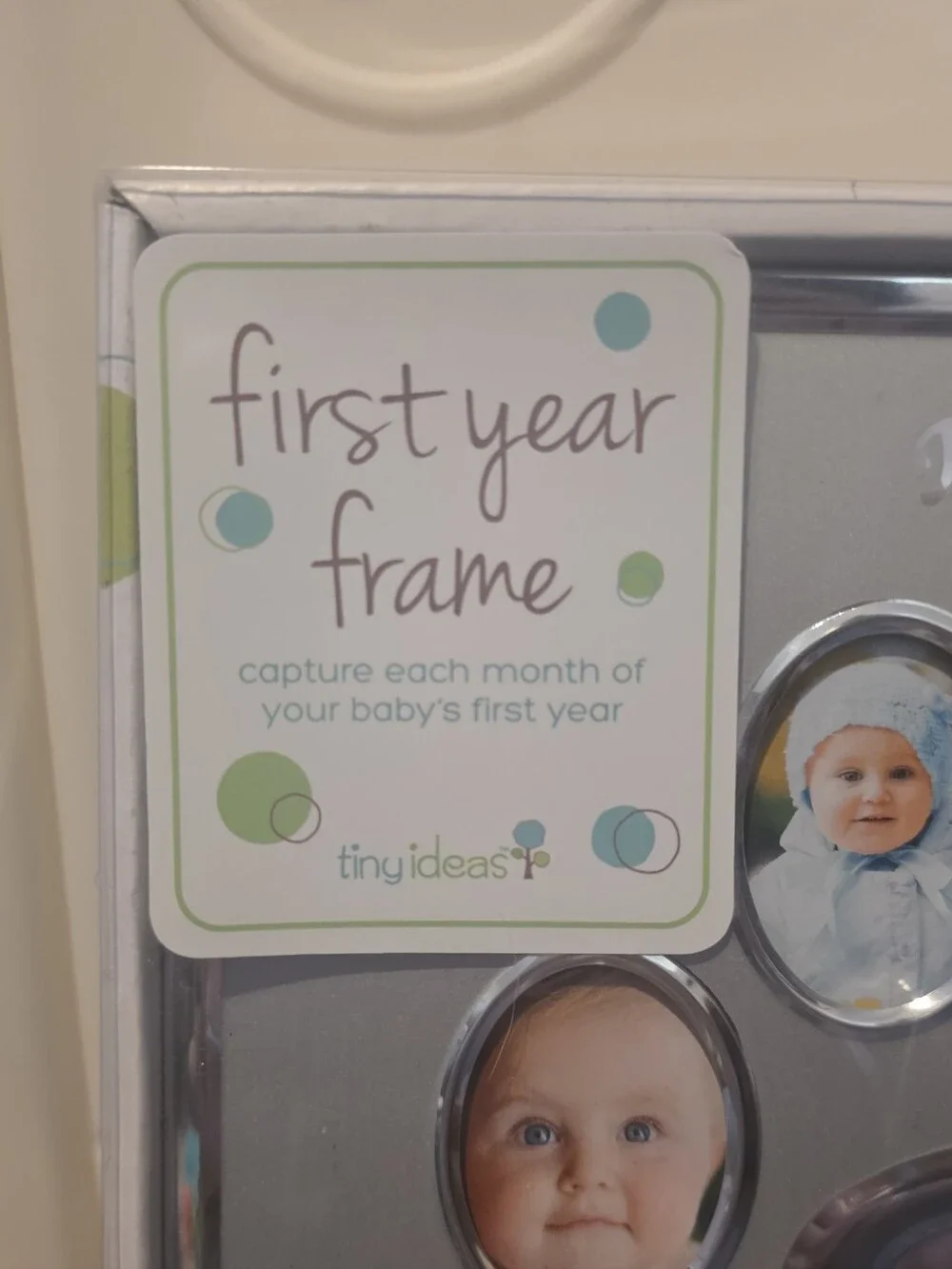 NWT Baby's First Year Picture Frame, 13 Oval Keepsake Frame